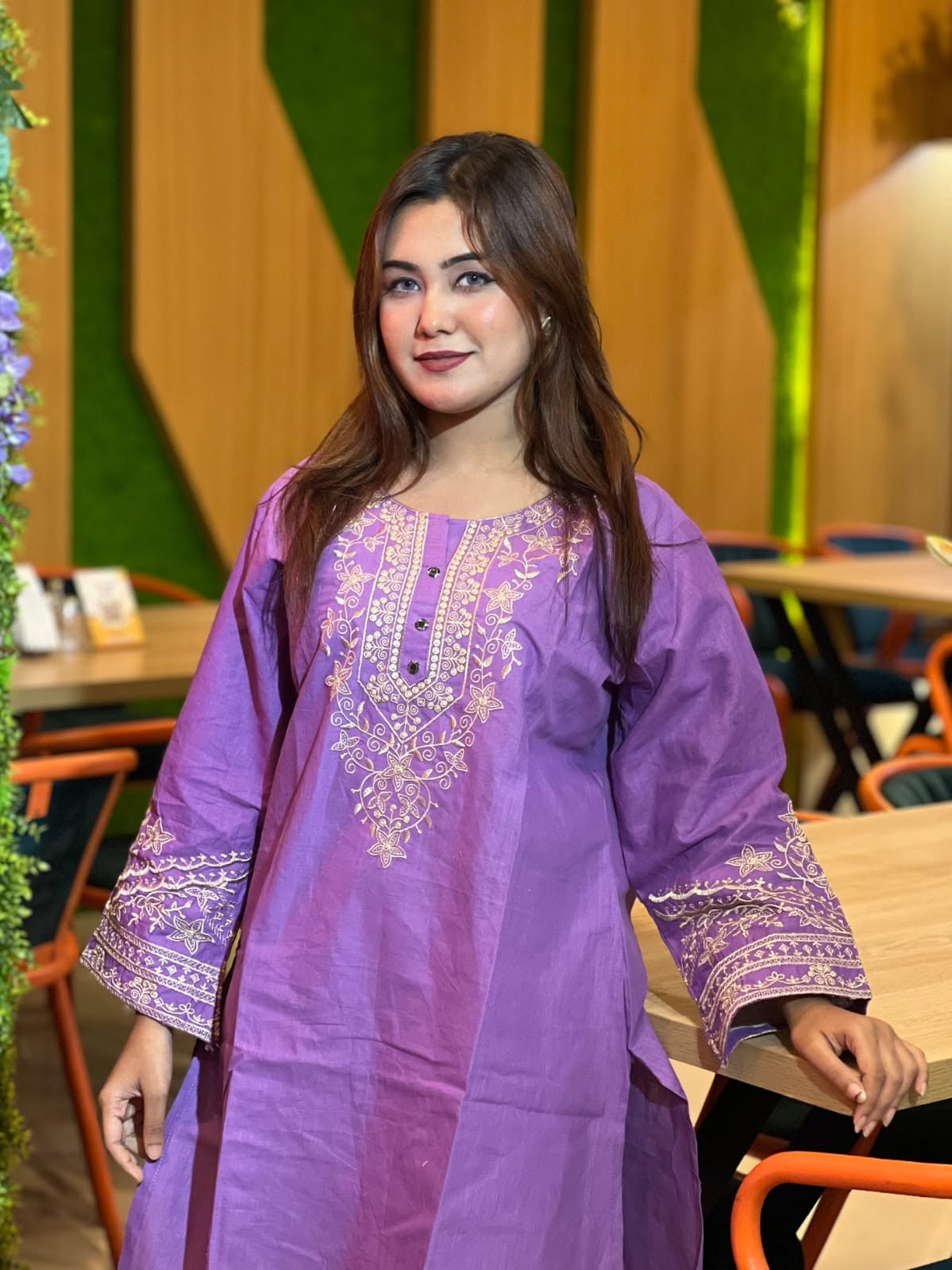 এমব্রয়ডারি  রেডিমেড ২-পিস কম্বো
