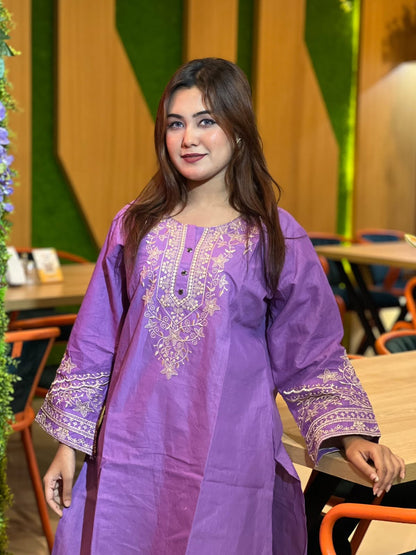 এমব্রয়ডারি  রেডিমেড ২-পিস কম্বো