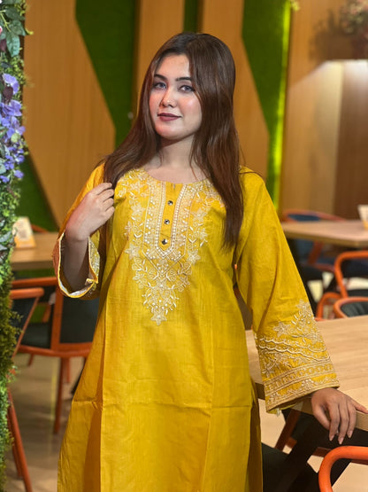 এমব্রয়ডারি  রেডিমেড ২-পিস কম্বো