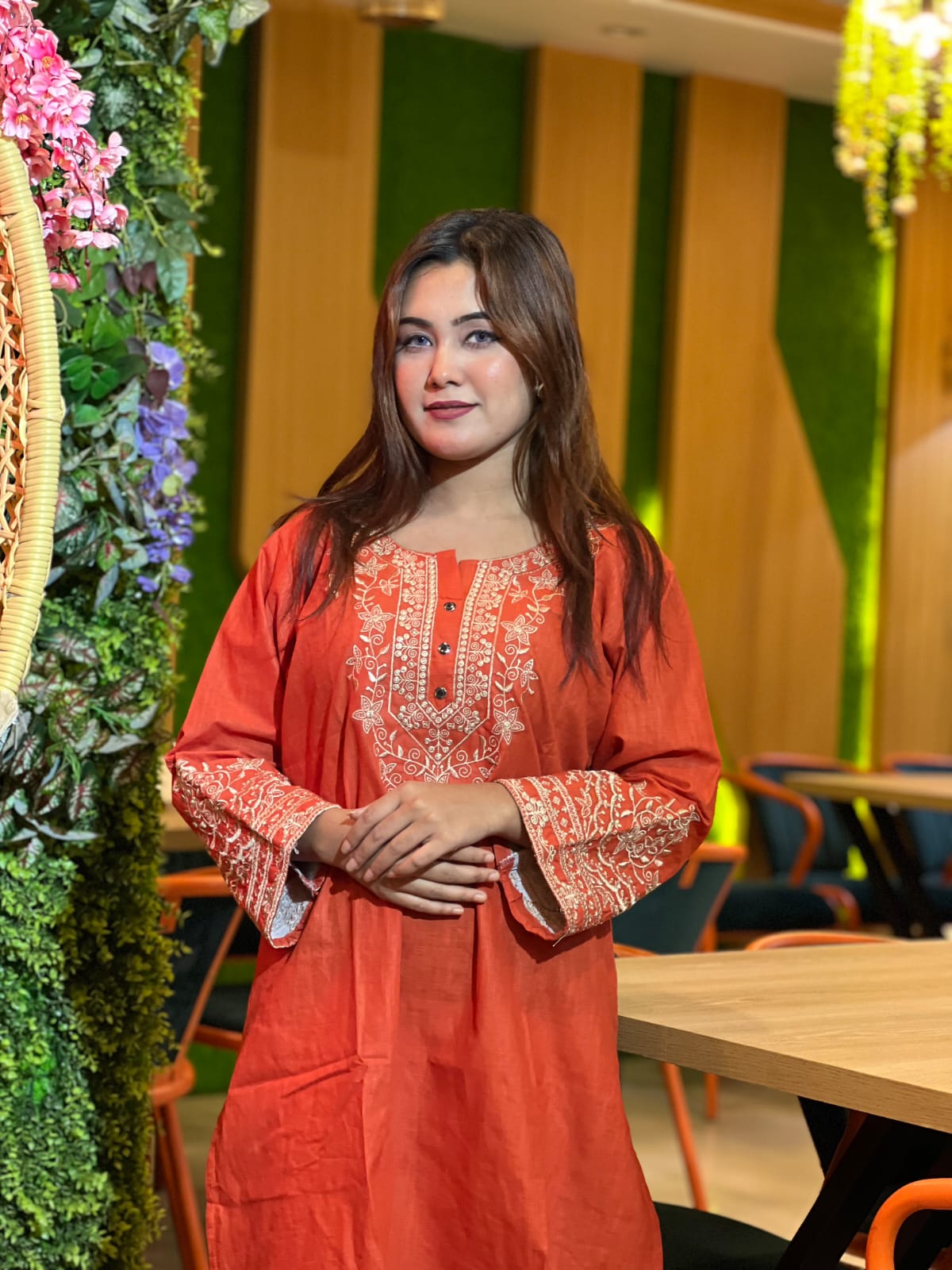 এমব্রয়ডারি  রেডিমেড ২-পিস কম্বো