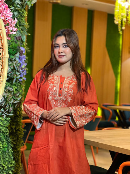 এমব্রয়ডারি  রেডিমেড ২-পিস কম্বো