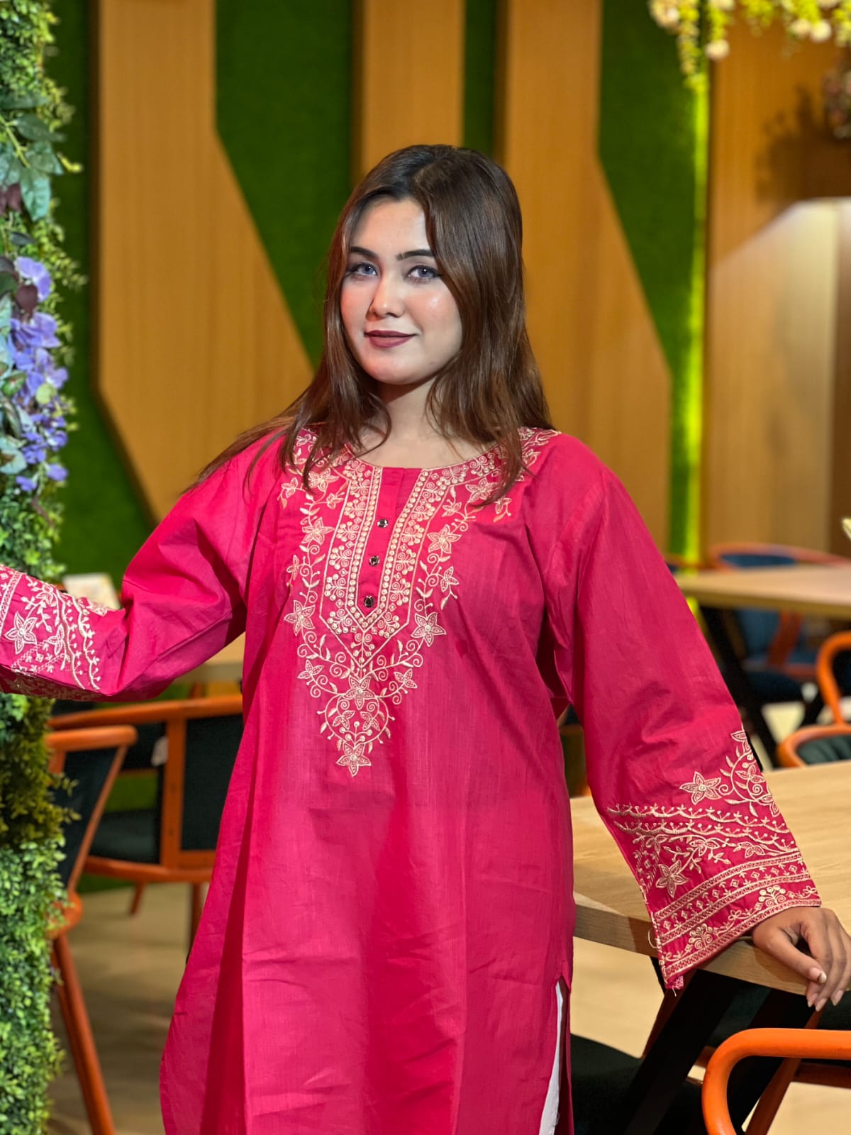 এমব্রয়ডারি  রেডিমেড ২-পিস কম্বো