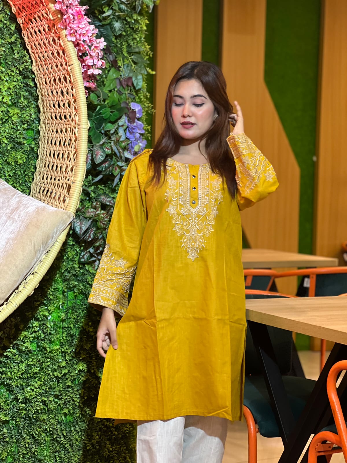এমব্রয়ডারি  রেডিমেড ২-পিস কম্বো