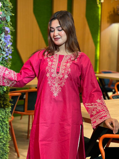এমব্রয়ডারি  রেডিমেড ২-পিস কম্বো